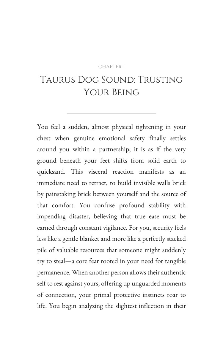 Taurus Dog: Love Relationships Command interior preview