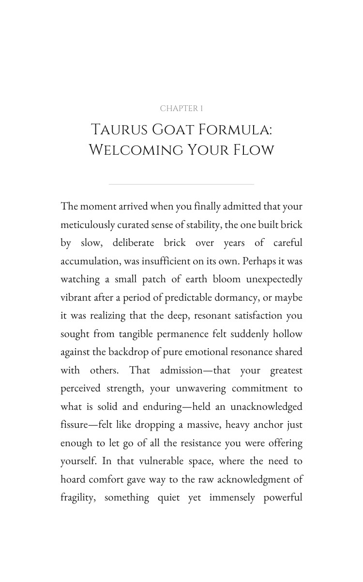 Taurus Goat Personal Growth Decoded: Your Flame Optimized interior preview
