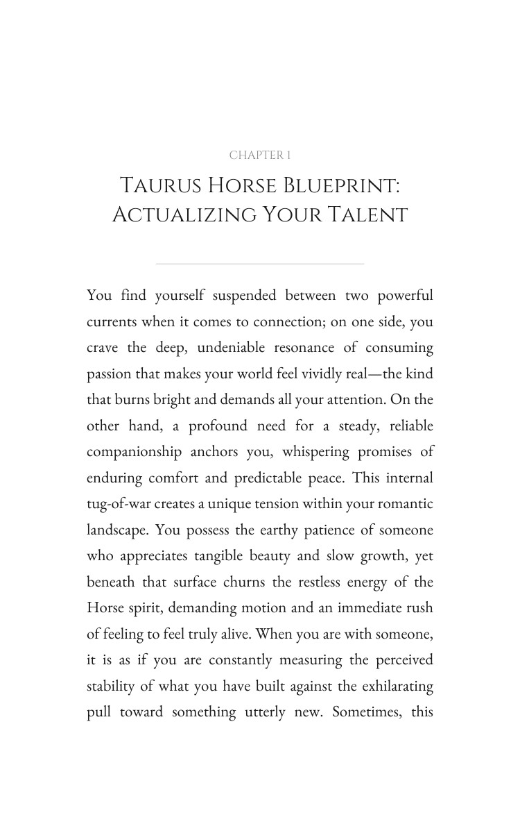 Taurus Horse Love Relationships: Complete Edition interior preview