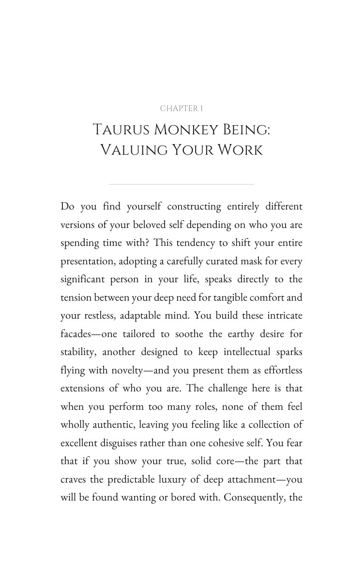 Taurus Monkey: Love Relationships Mastery Path interior preview