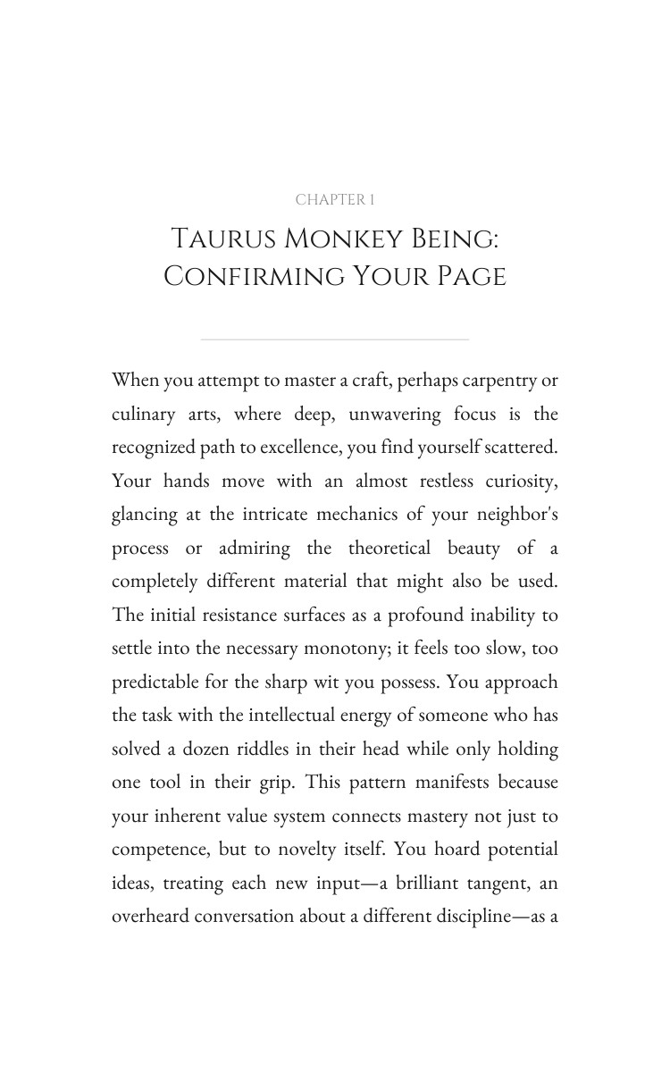 Taurus Monkey: Personal Growth Realization interior preview