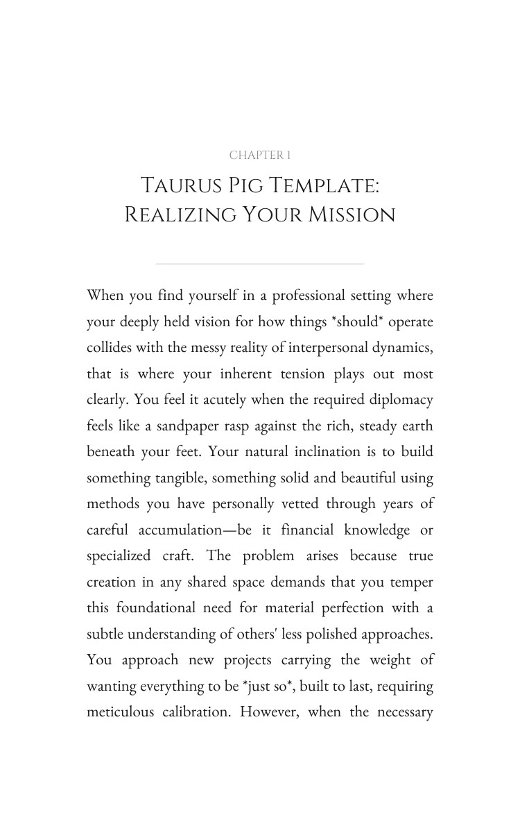 Taurus Pig Career Success: Complete Edition interior preview