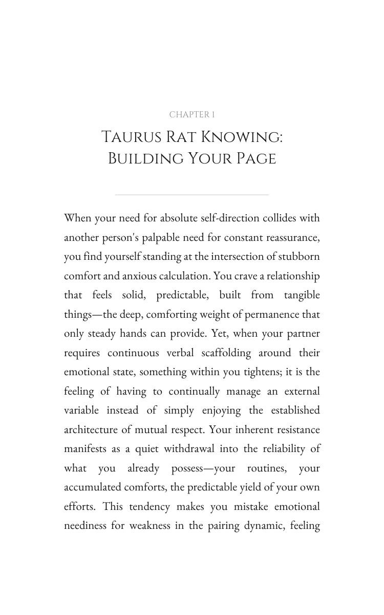 Taurus Rat Love Relationships Cornerstone: Master Your Adventure interior preview