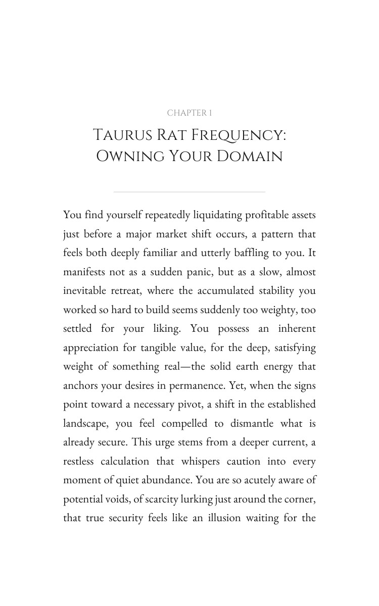 Taurus Rat: Money Wealth Excellence interior preview