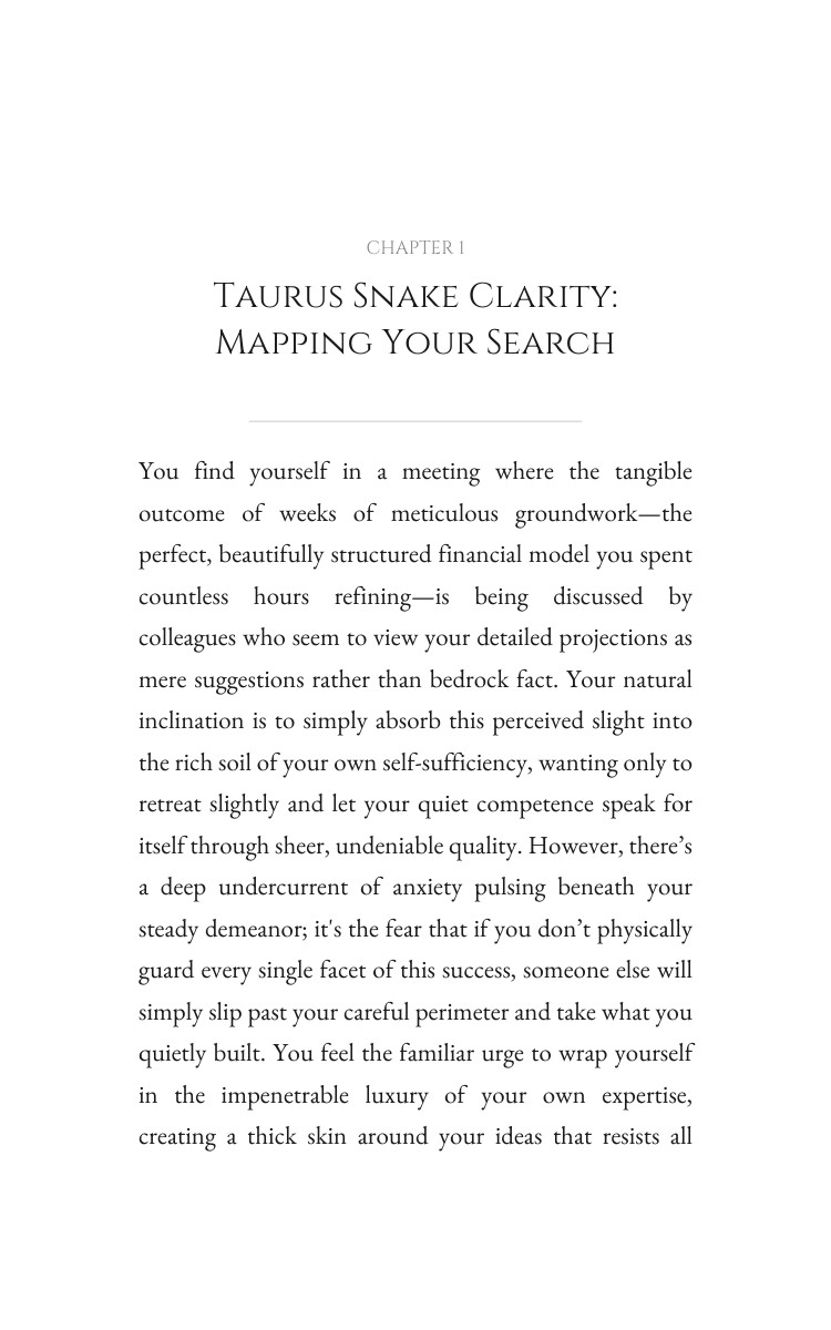 Taurus Snake Career Success Achievement Guide: Structure Your Craving interior preview