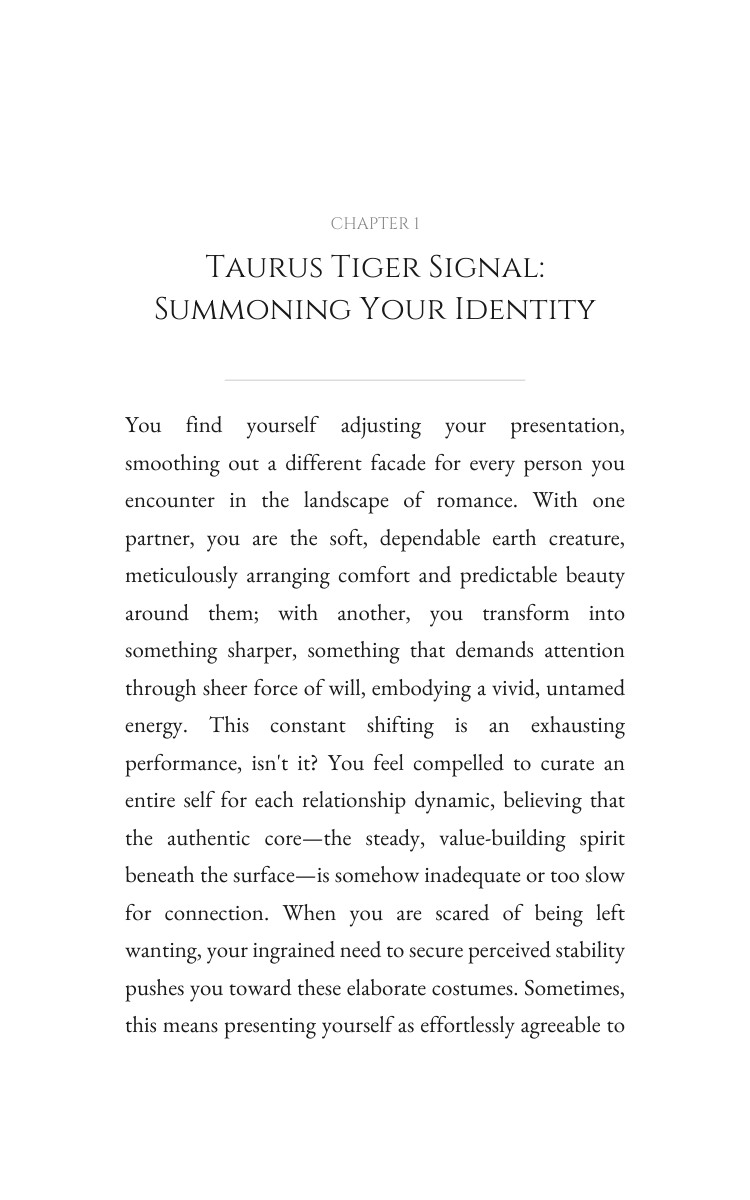 Taurus Tiger Love Relationships Foundations: Structure Your World interior preview