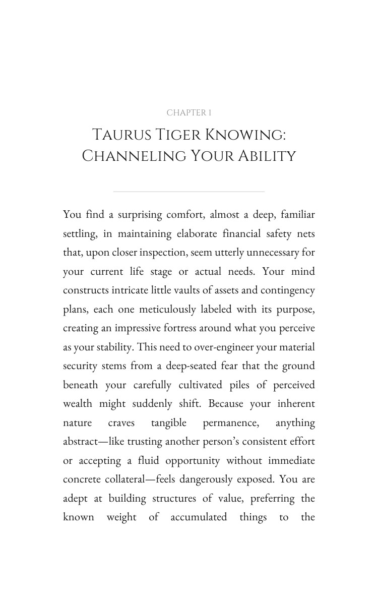 Taurus Tiger: Money Wealth Unlocked interior preview