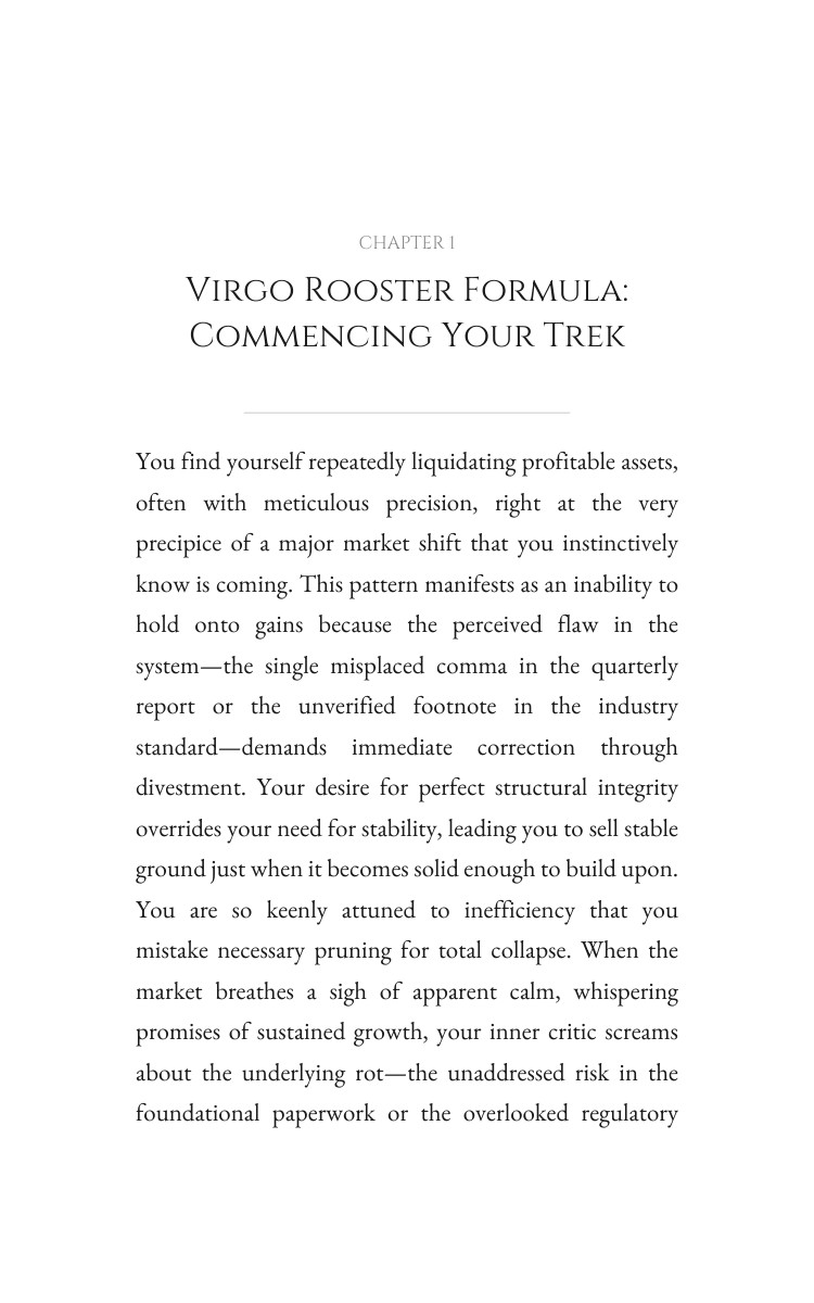 Virgo Rooster: Money Wealth Fulfillment interior preview