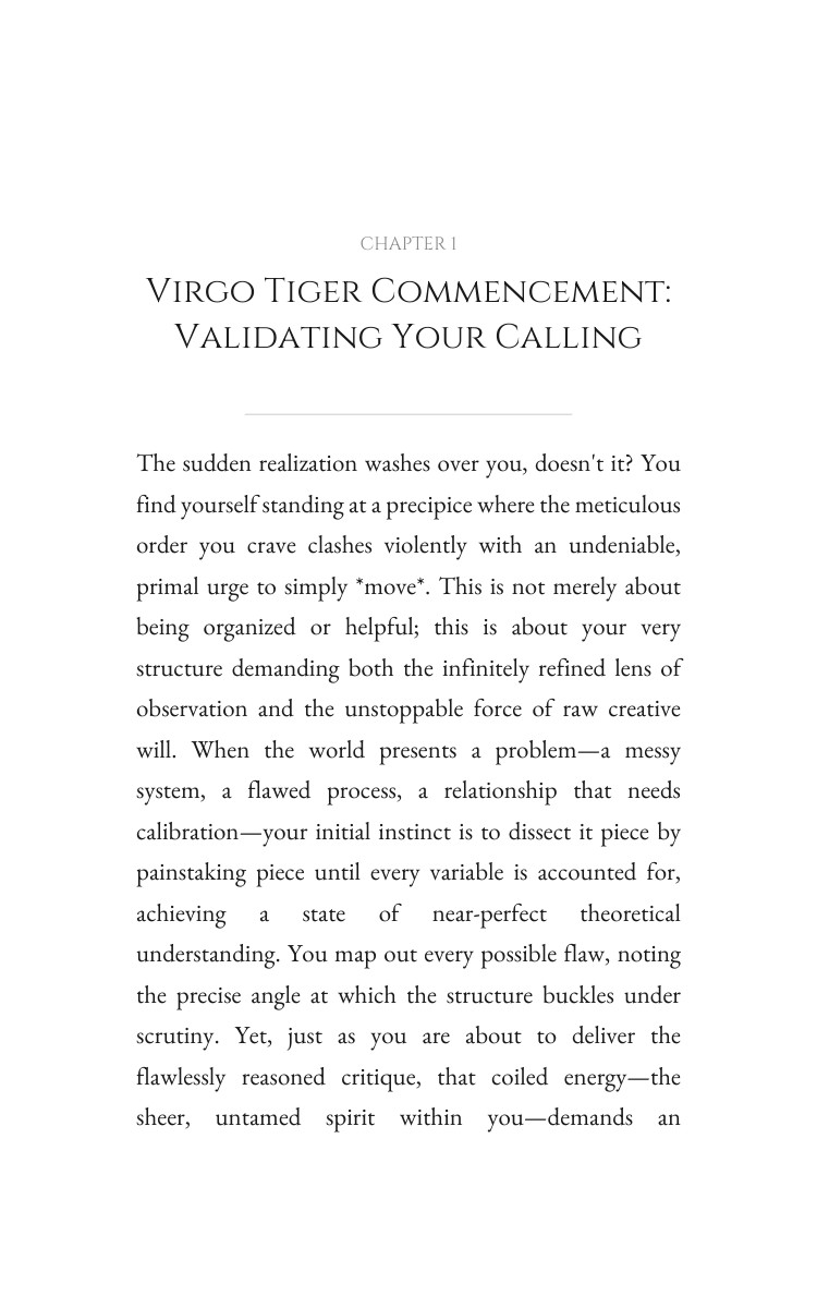 Virgo Tiger Way: Personal Growth interior preview